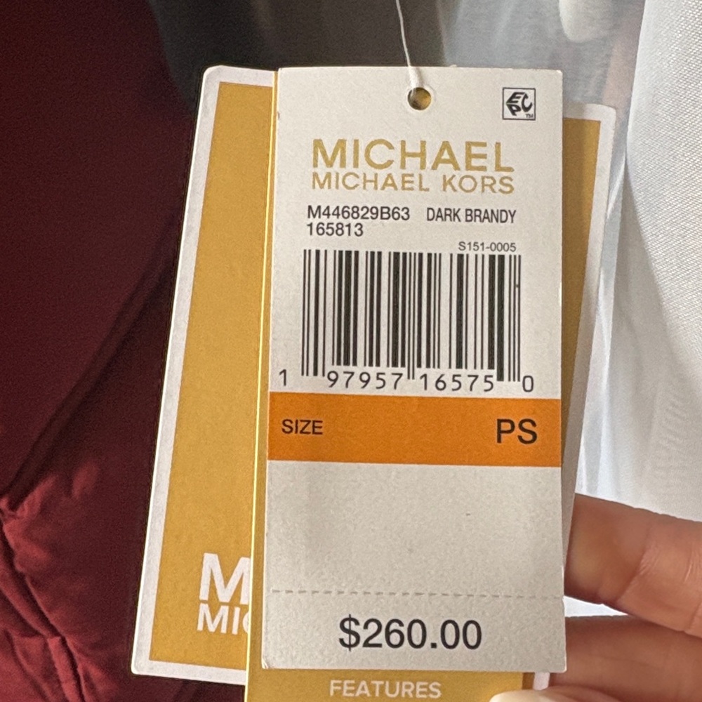 Burgundy Michael Kors Coat - Picture 2 of 5